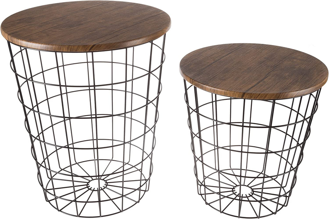 Nesting End Tables with Storage 1 (Set of 2)
