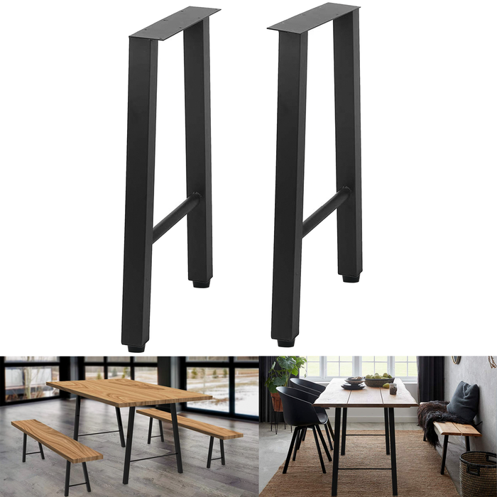 [28 x 17.7 in - TL1] Industrial Metal Table Legs, Metal Legs for Table