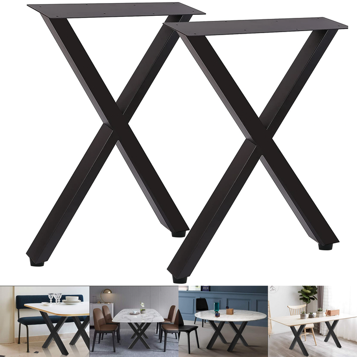 [28 x 17.7 in - TL2] Industrial Metal Table Legs, Metal Legs for Table